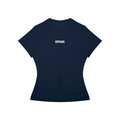 navy blue slim fit gym tee