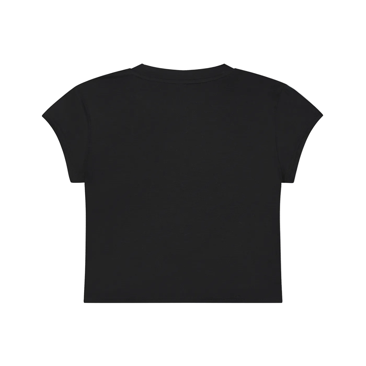 Black cropped  t-shirt.