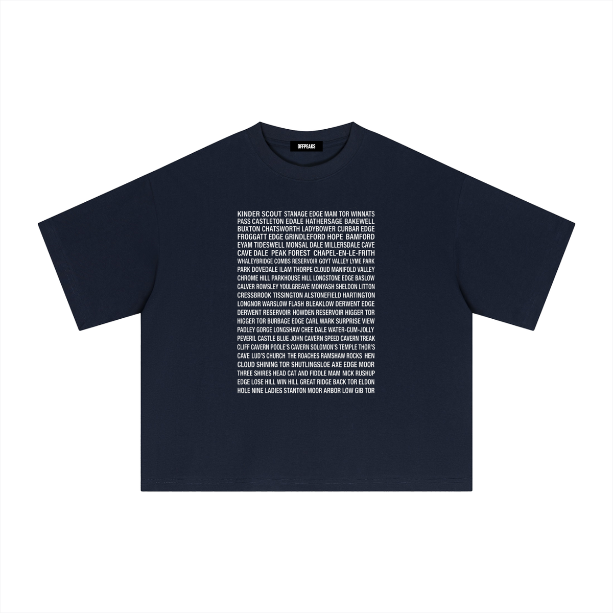 Peak District Boxy Tee (Navy)