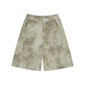 Moss Green Plaid Shorts