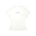 chalk / navy slim fit gym tee