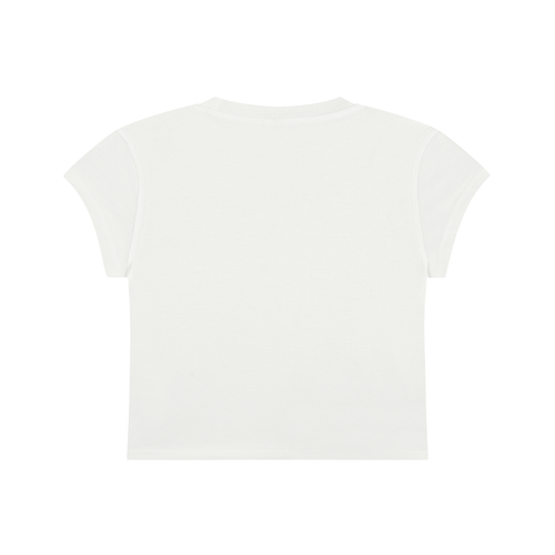 chalk white crop top