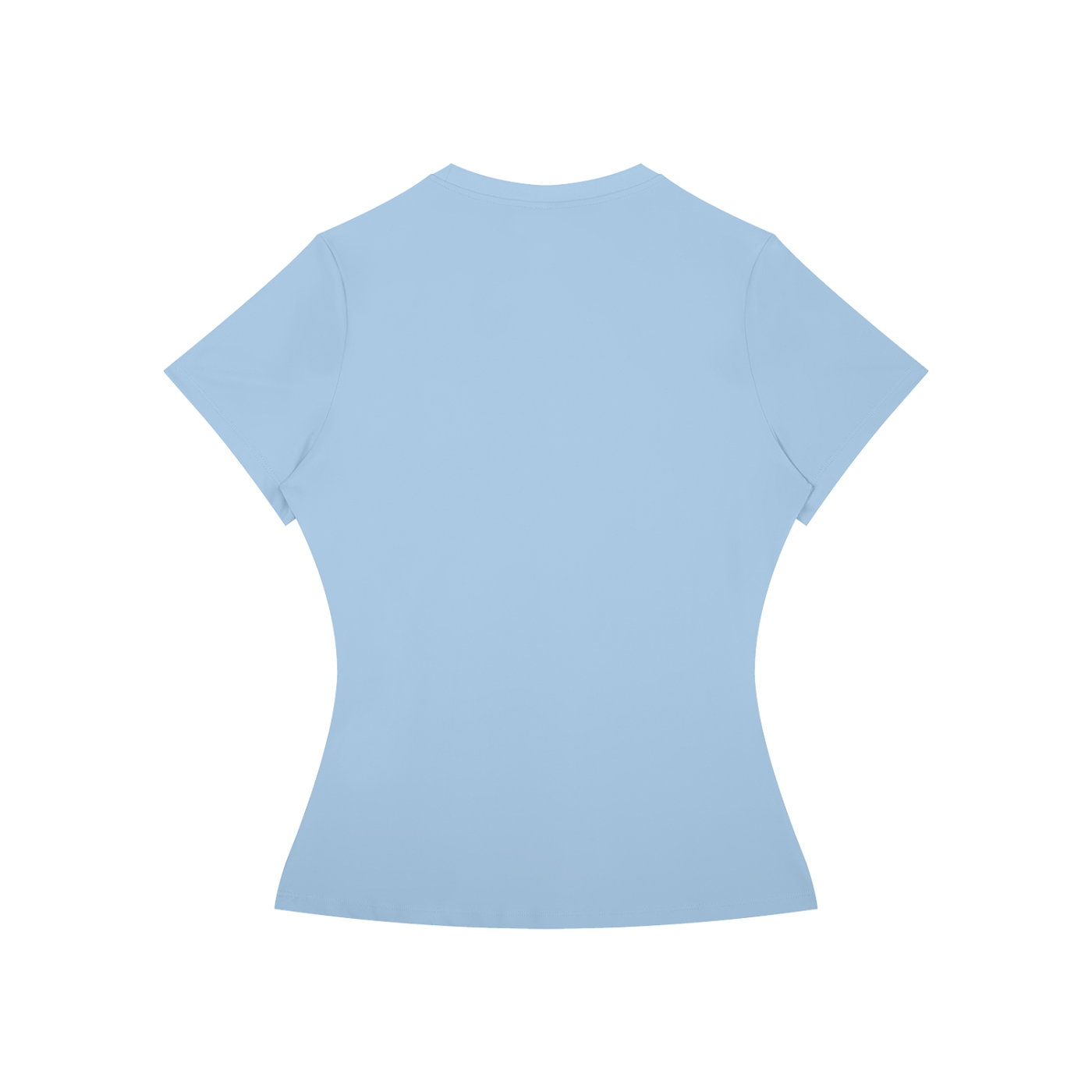 sky blue slim fit gym tee