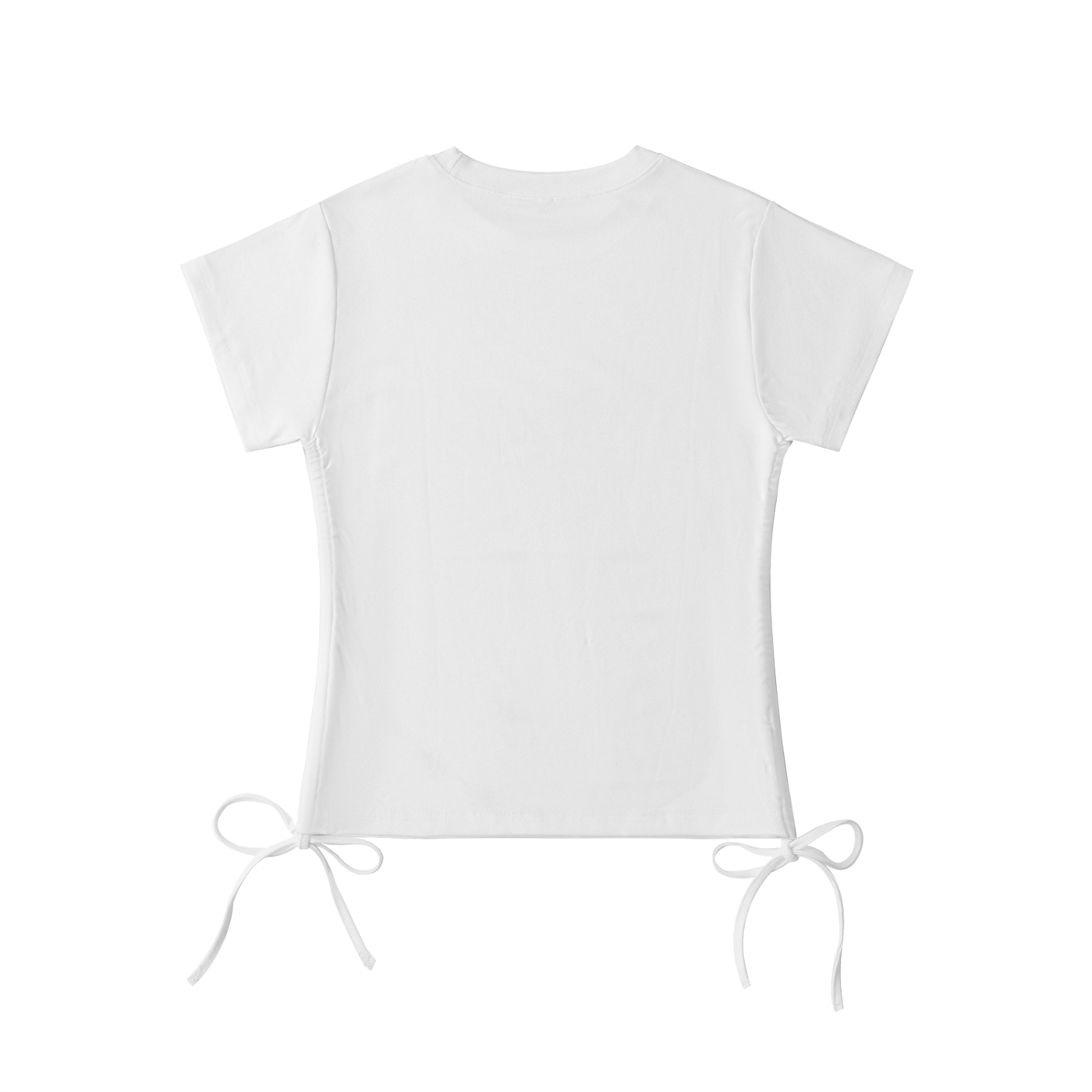 chalk white coquette t shirt