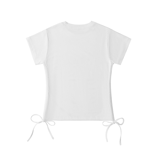 chalk white coquette t shirt