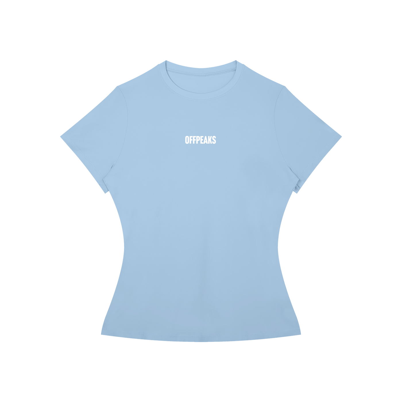 sky blue slim fit gym tee