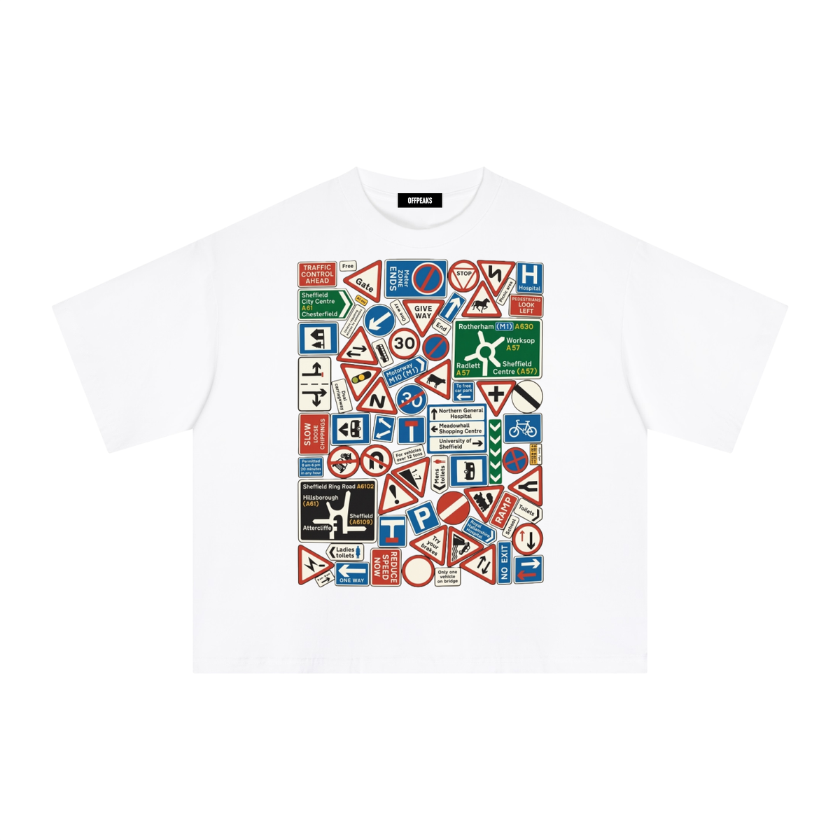 Sheffield Road Signs Tee (White)
