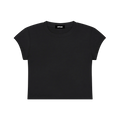 Black cropped t-shirt .