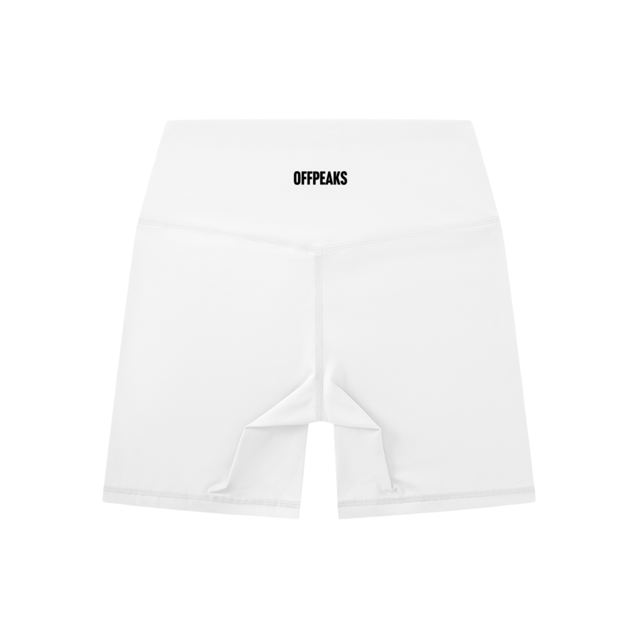 Chalk White High-Waisted Hiker Shorts