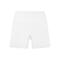 Chalk White High-Waisted Hiker Shorts