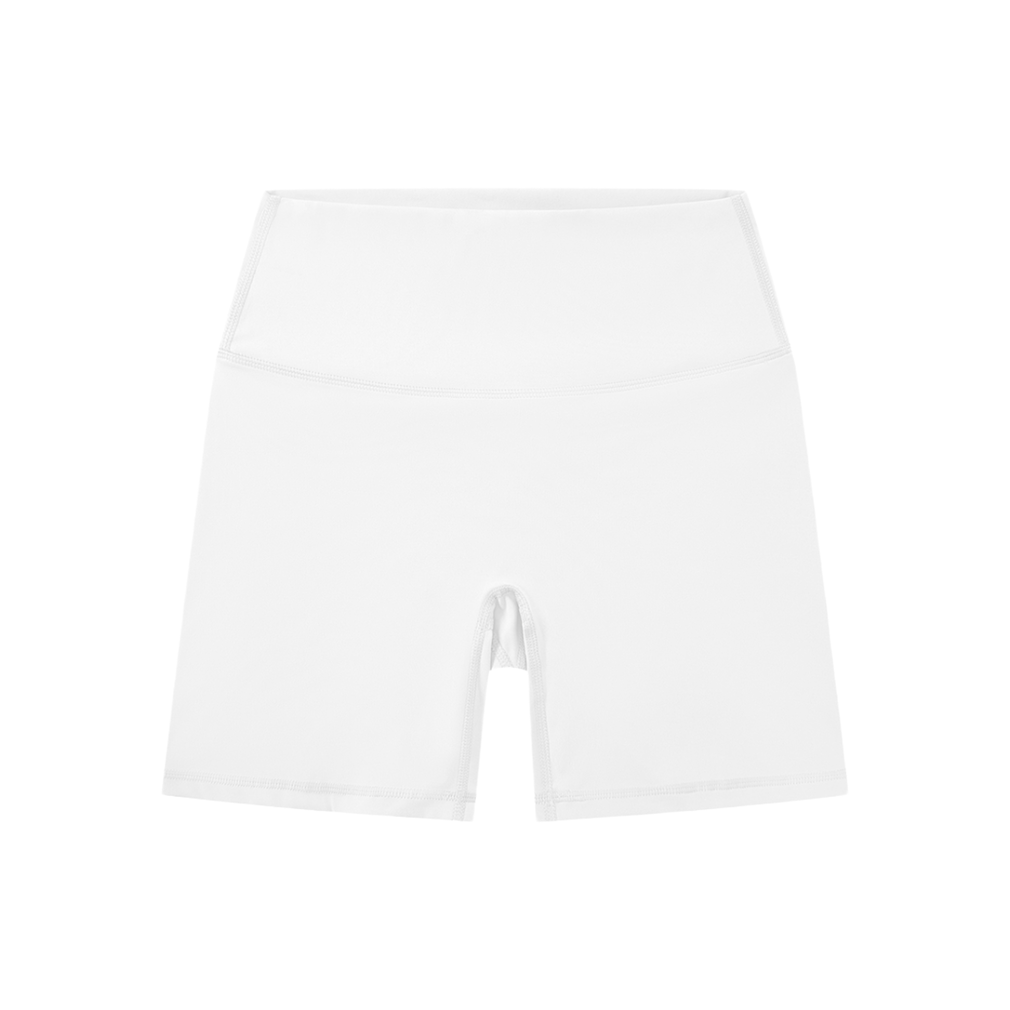 Chalk White High-Waisted Hiker Shorts