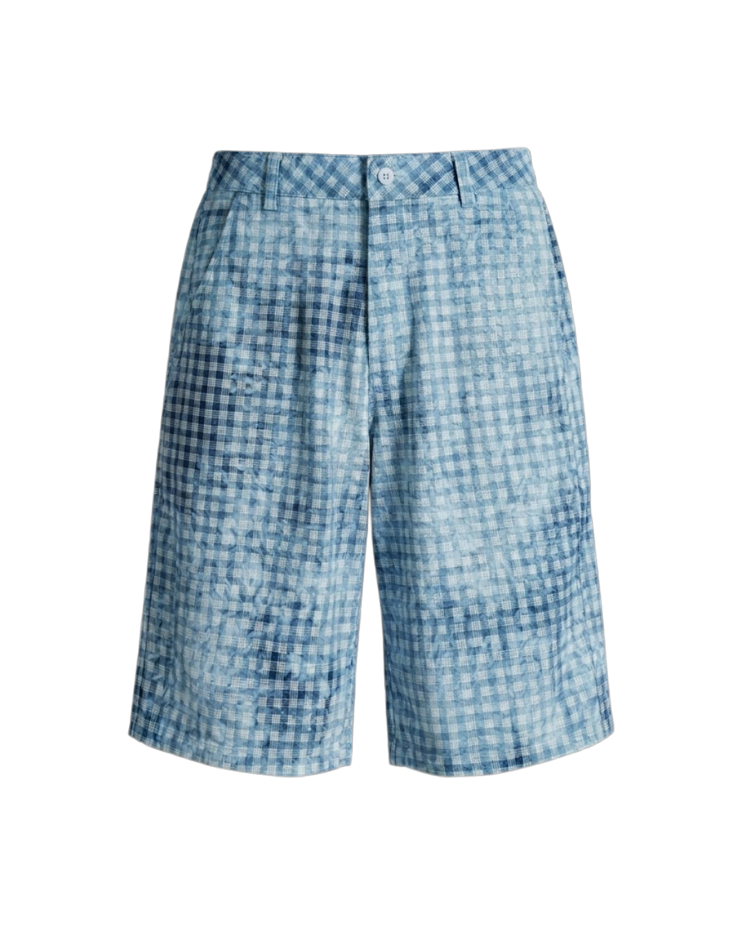 Sky Blue Plaid Shorts