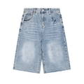 Vintage Wide Leg Denim Shorts