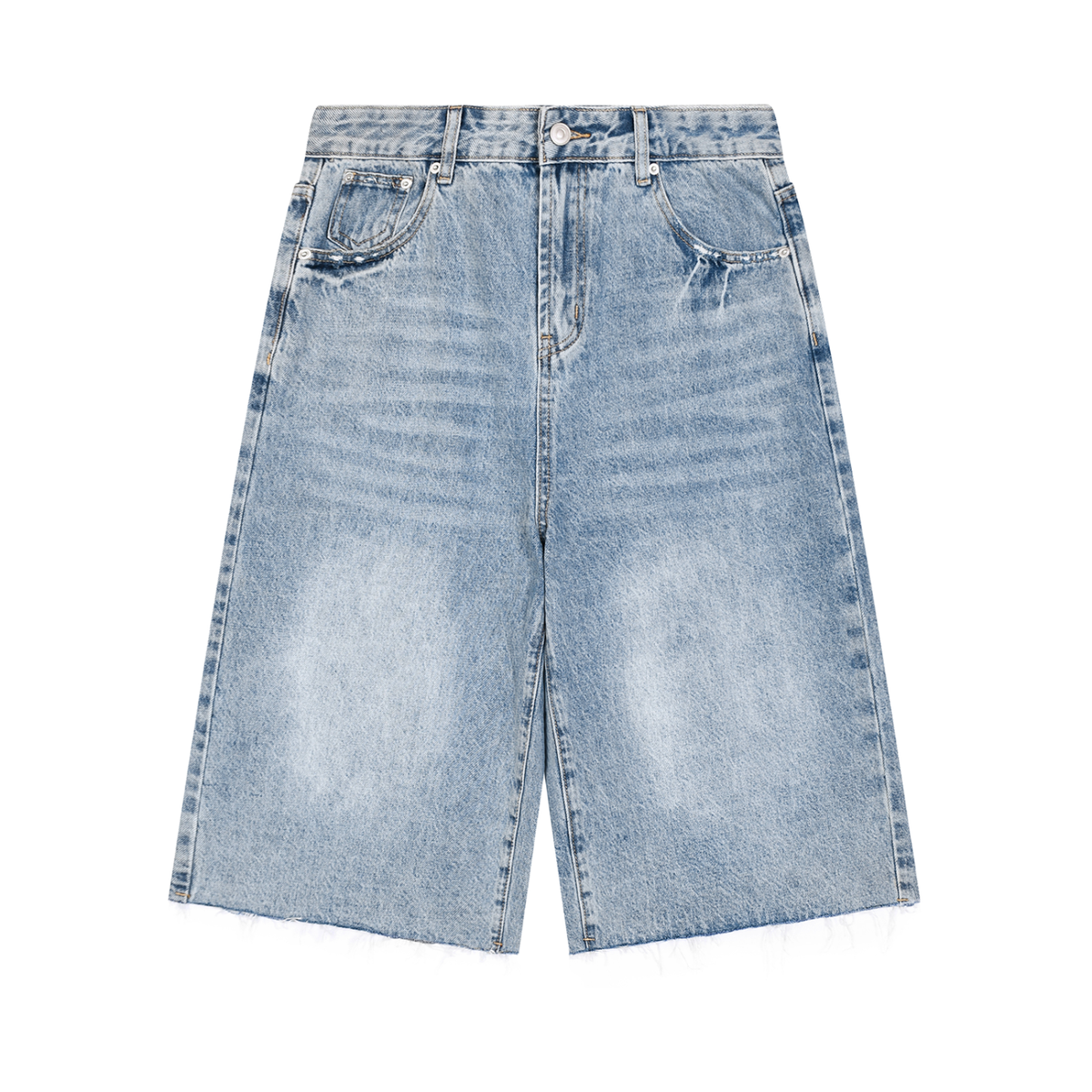 Vintage Wide Leg Denim Shorts