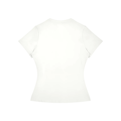 chalk / navy slim fit gym tee