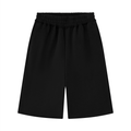 Pitch Black Raw Edge Fleece Shorts